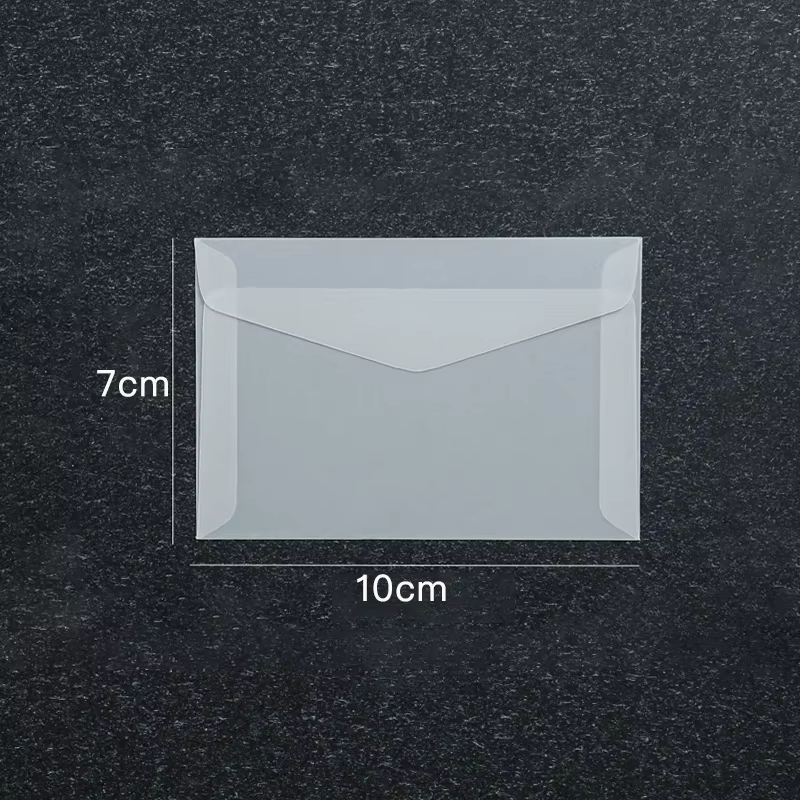 Enveloppes transparentes vierges vintage pour faire-part de mariage, translucides, coupe, acide furi