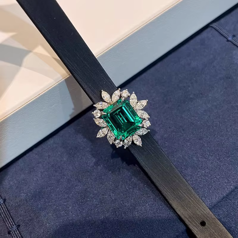 Foyimagination-Bracelet en diamant vert émeraude à haute teneur en carbone pour femme, ceinture noir