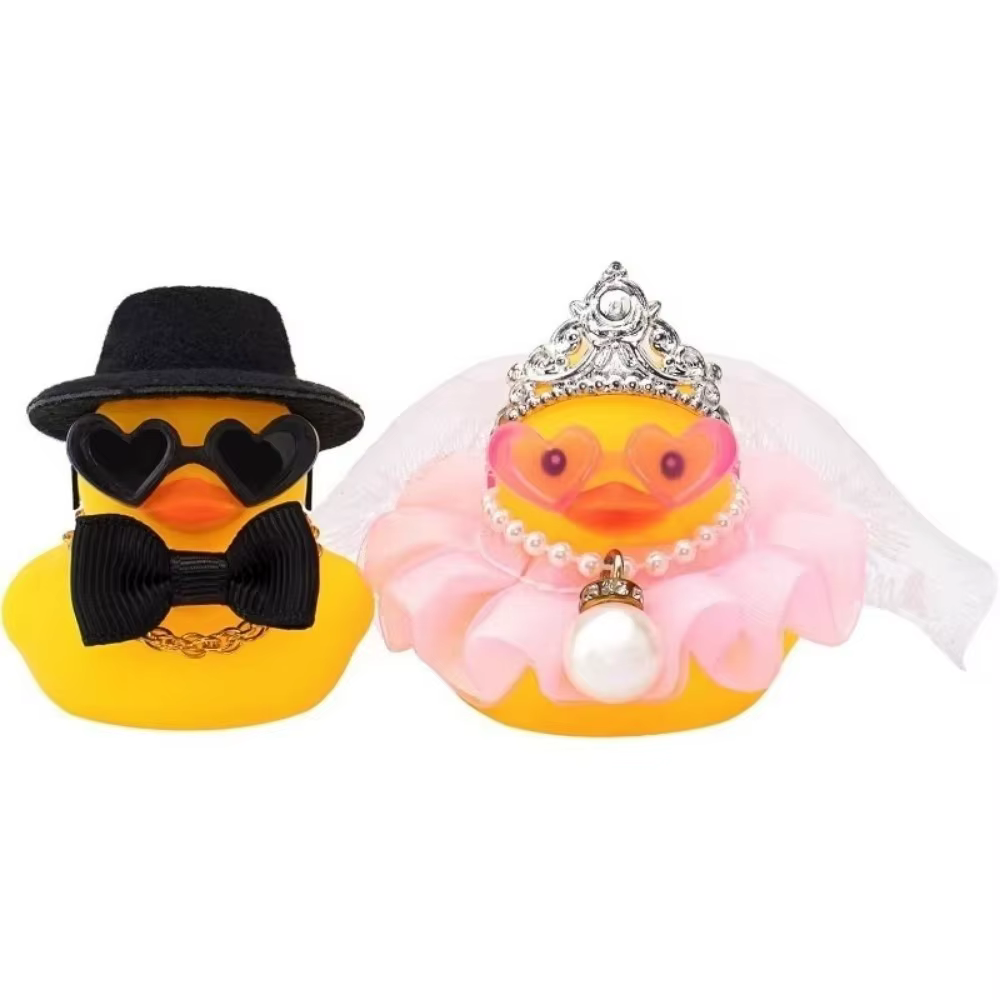Décorations de voiture : Ensemble d'ornements de canards mariés, cadeaux amusants, faveurs de mariag