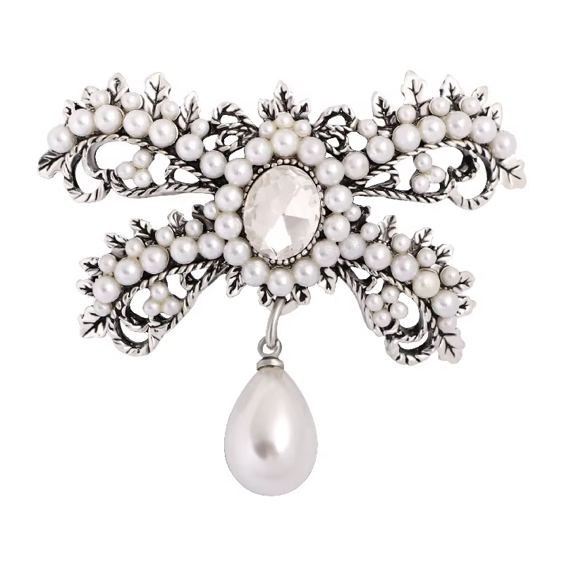 SKEDS luxe femmes perle pendentif strass broches bijoux Baroque Vintage cristal Corsage Badges dame 
