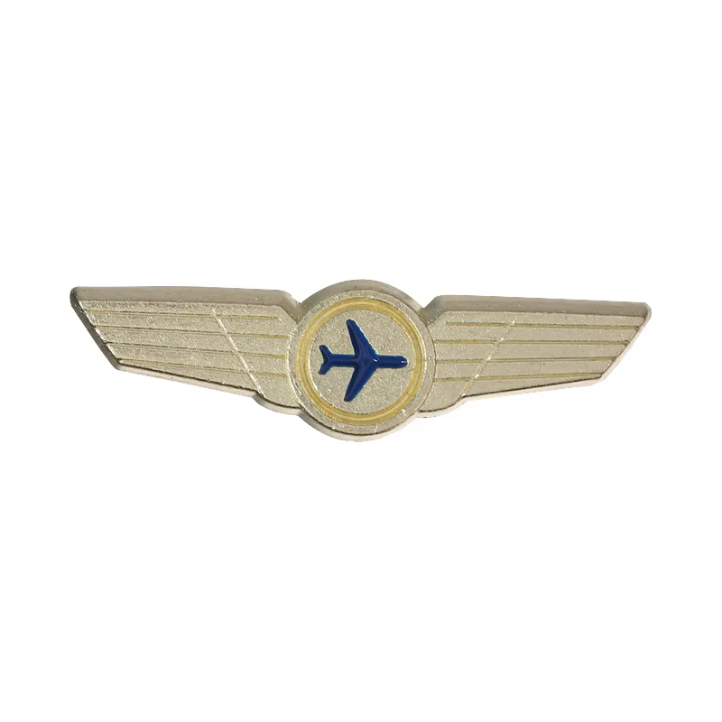 Broches en émail thème aviation, dorées, en forme d'aile d'avion, badges de revers tendance, bijoux 