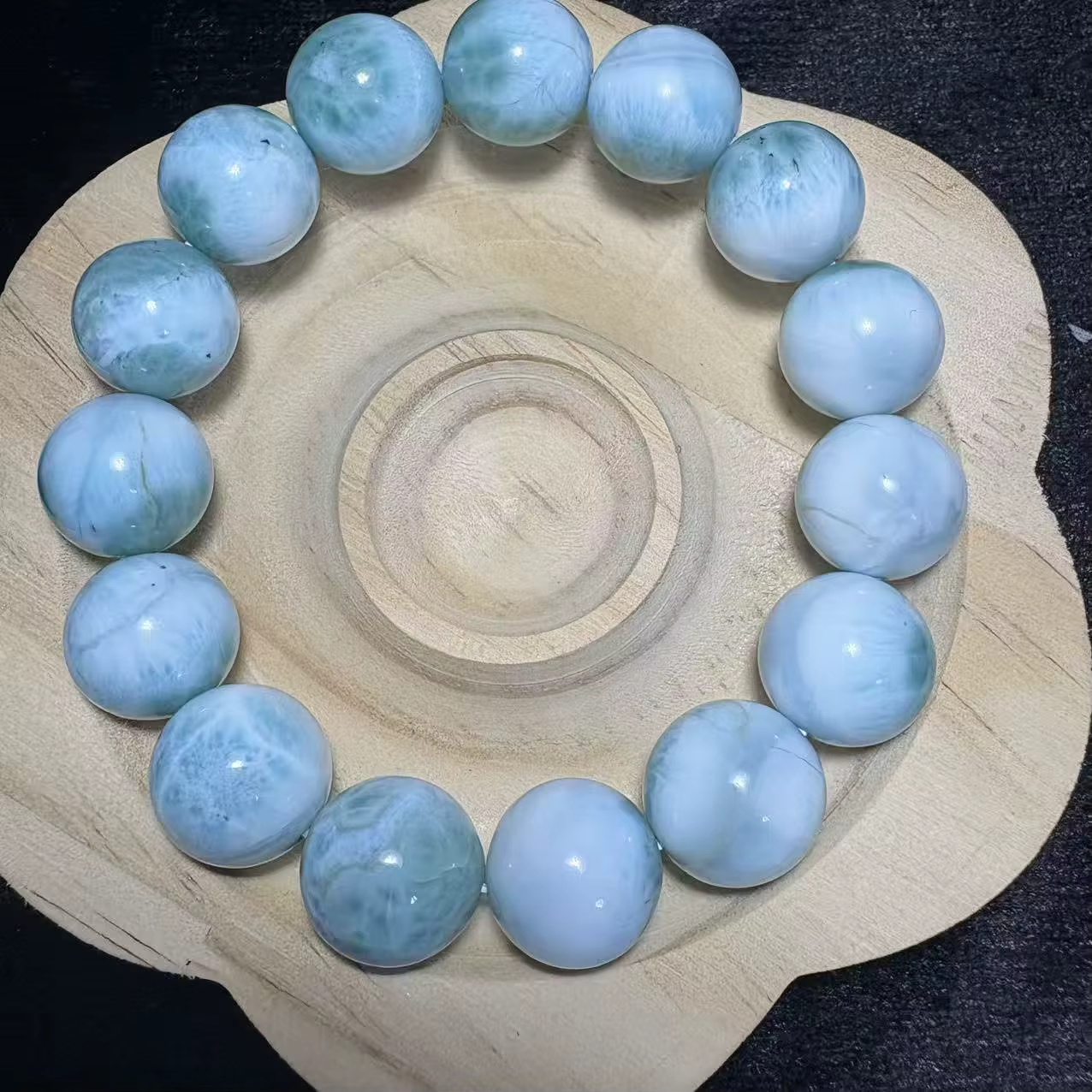 Pierre précieuse naturelle Haohan AAA Larimar dominicain, pierre de naissance pour la création de bi