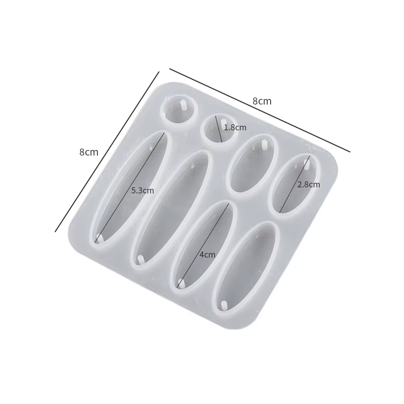 Moule rond en Silicone pour pendentif de boucle d'oreille géométrique, en résine époxy, pour bricola