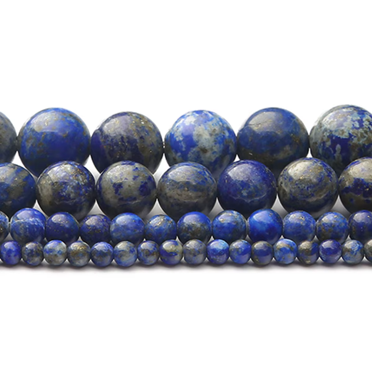 Perles rondes en Lapis Lazuli naturel, finition mate, pour la fabrication de bijoux, bracelets et co