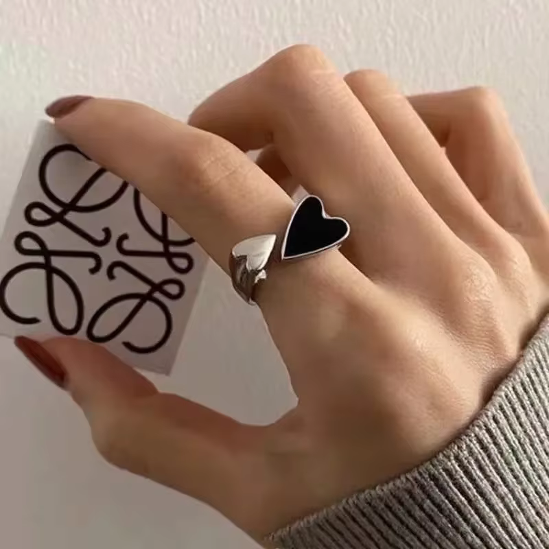 Bague couleur argent pour femmes, mode créative irrégulière en métal géométrique ouvert, tempérament