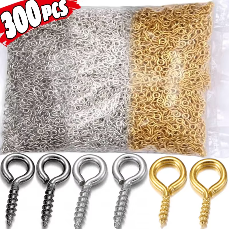 Boulon à œil fait à la main pour la fabrication de bijoux, porte-clés, pendentif, vis de Conversion,