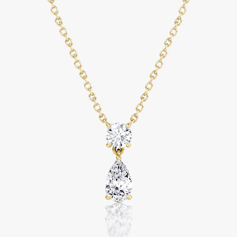 Lnkry – collier exquis en Moissanite pour femmes, 2,5 ct, coupe en forme de poire, pendentif transpa