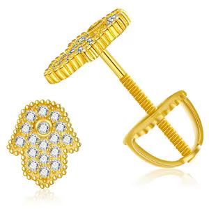 Boucles d'oreilles à tige main Hamsa Moissanite pour femmes et hommes, argent regardé 925, mode, bij