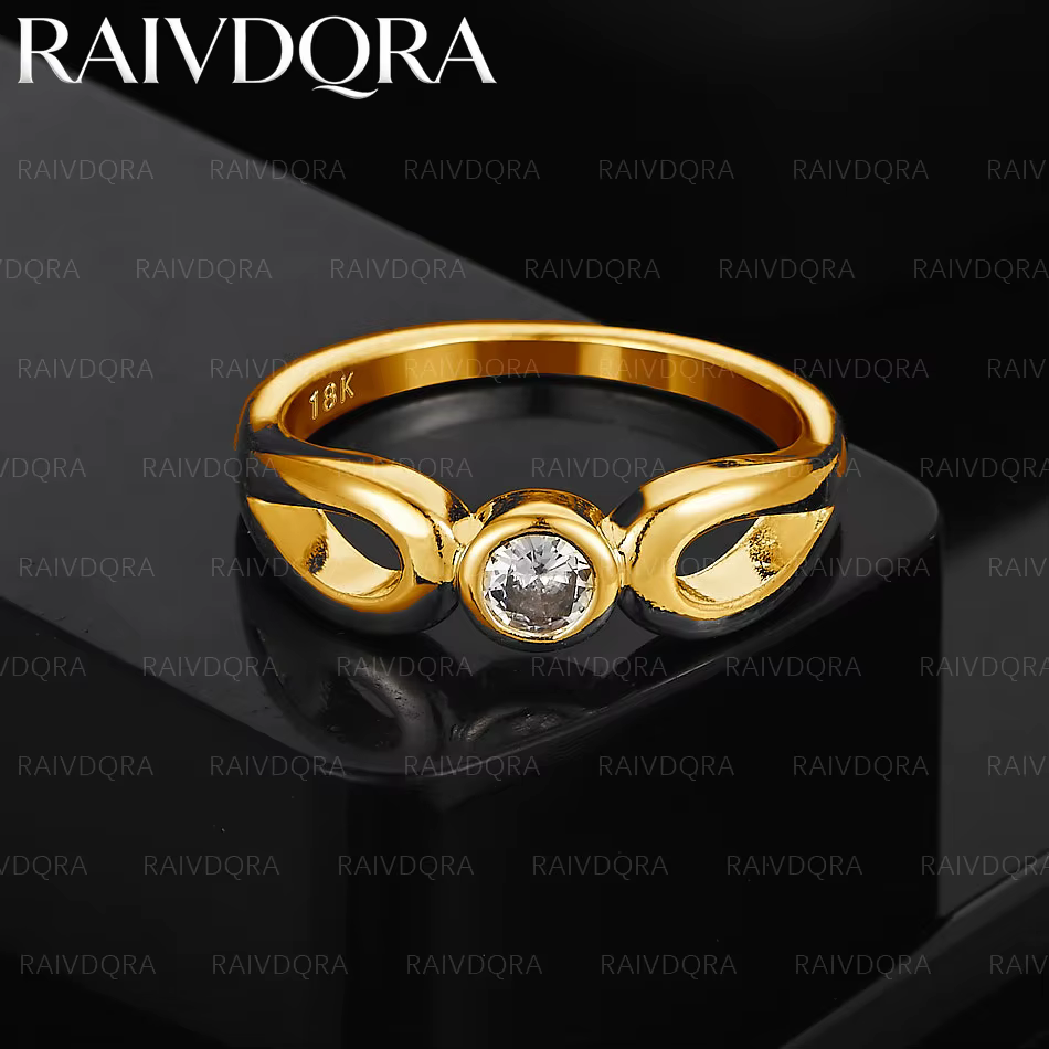 Bague combinée en forme de cœur en Zircons plaqué or 18 carats pour femmes, bijoux à la mode, Vintag