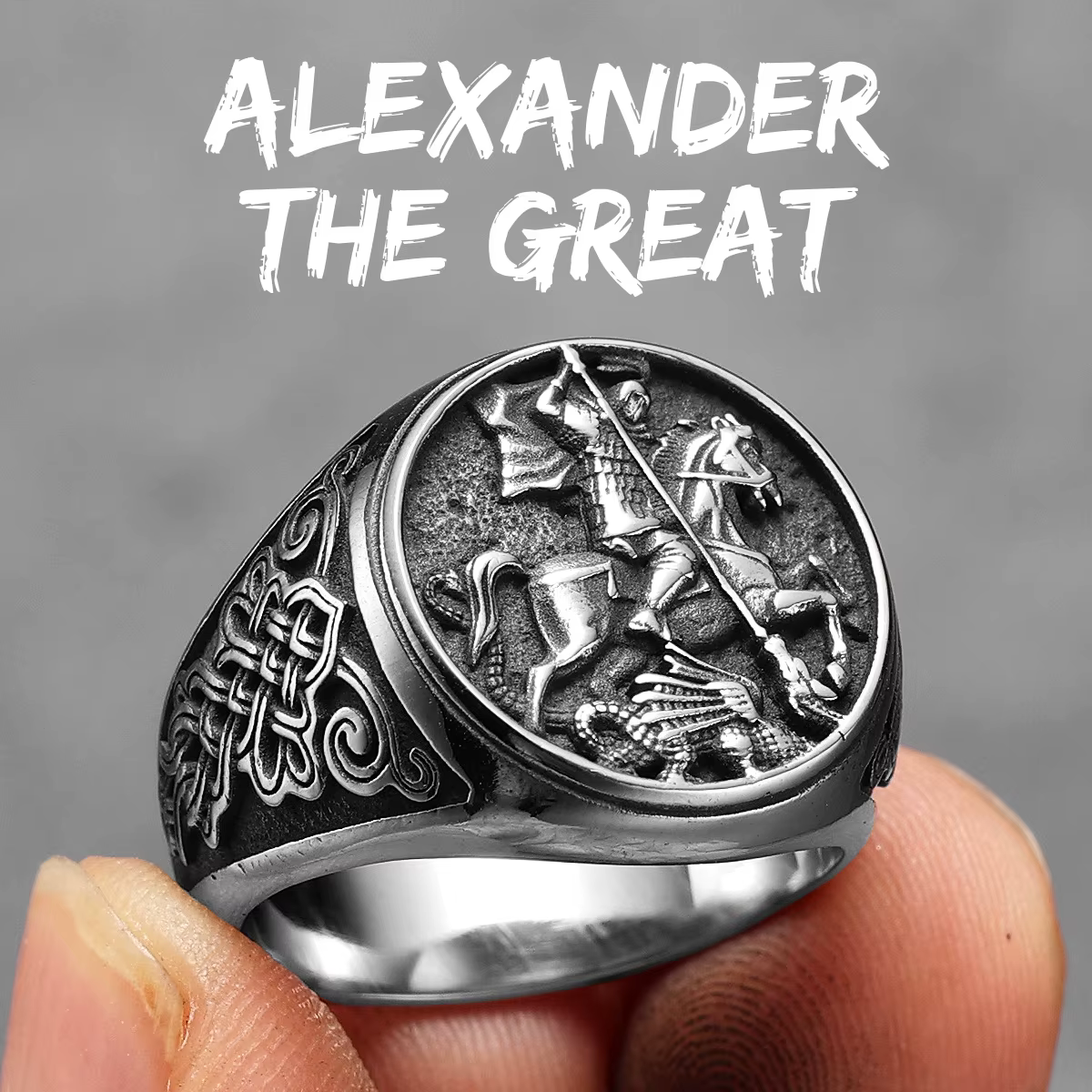 Bagues en acier inoxydable tenter The Great pour hommes et femmes, bijoux vintage, punk rock, trucs 