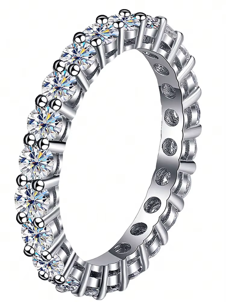 Bague classique en argent Sterling 925 pour femmes, bague simple en Zircon à une rangée, fiançailles