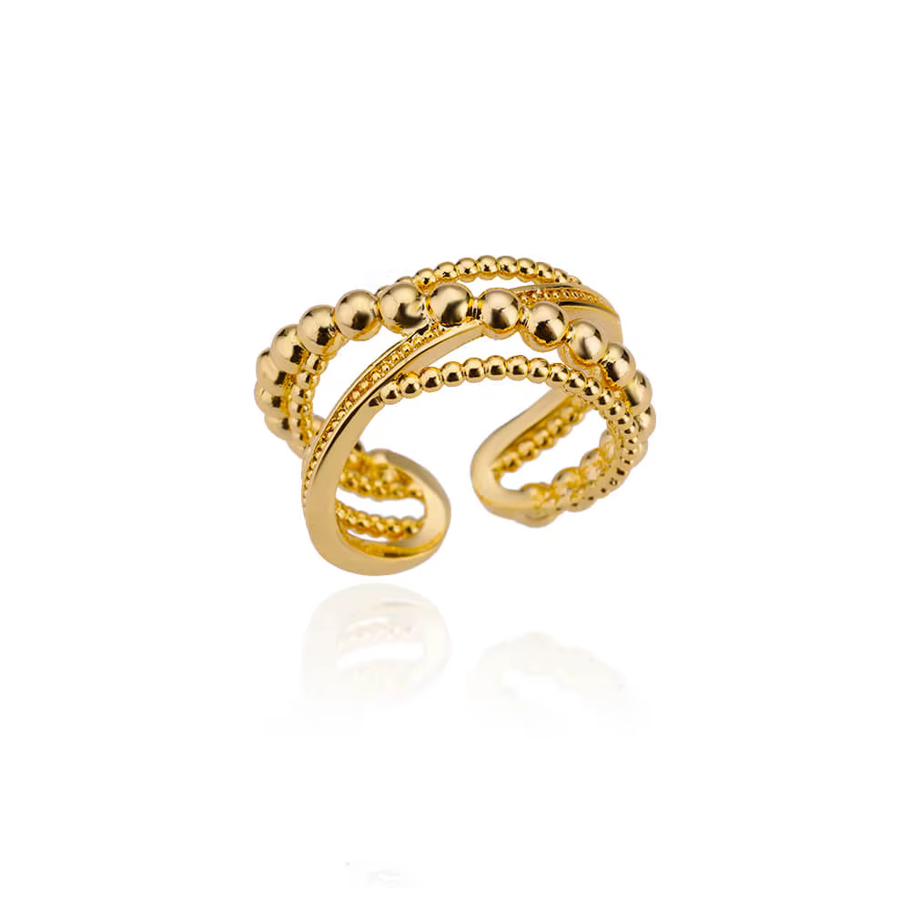Bagues croisées en perles Vintage pour femmes et hommes, anneau d'ouverture en acier inoxydable, cou