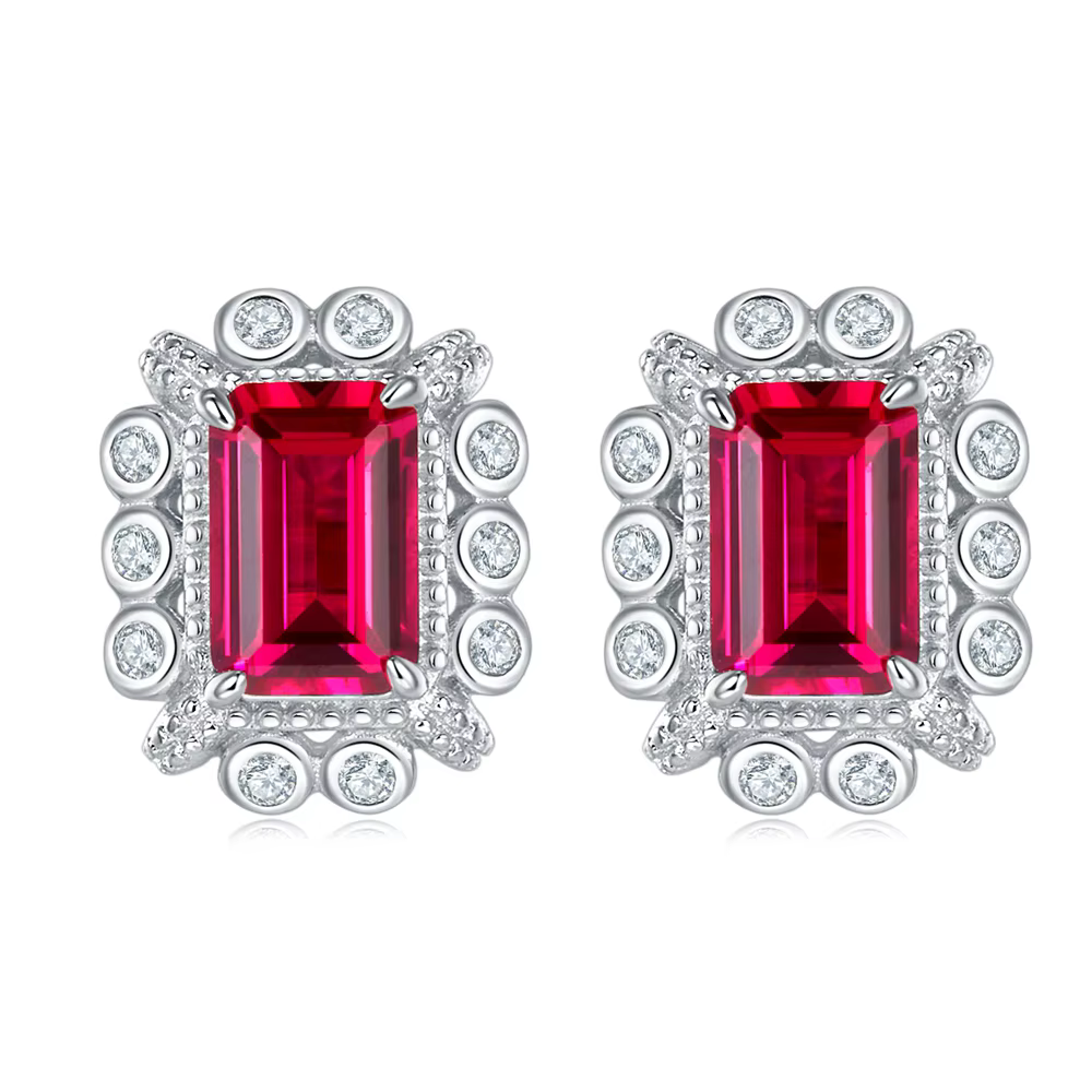 Vinregem-Boucles d'oreilles en argent regardé 1.6 pour femme, bijoux fins, diamant à haute teneur en