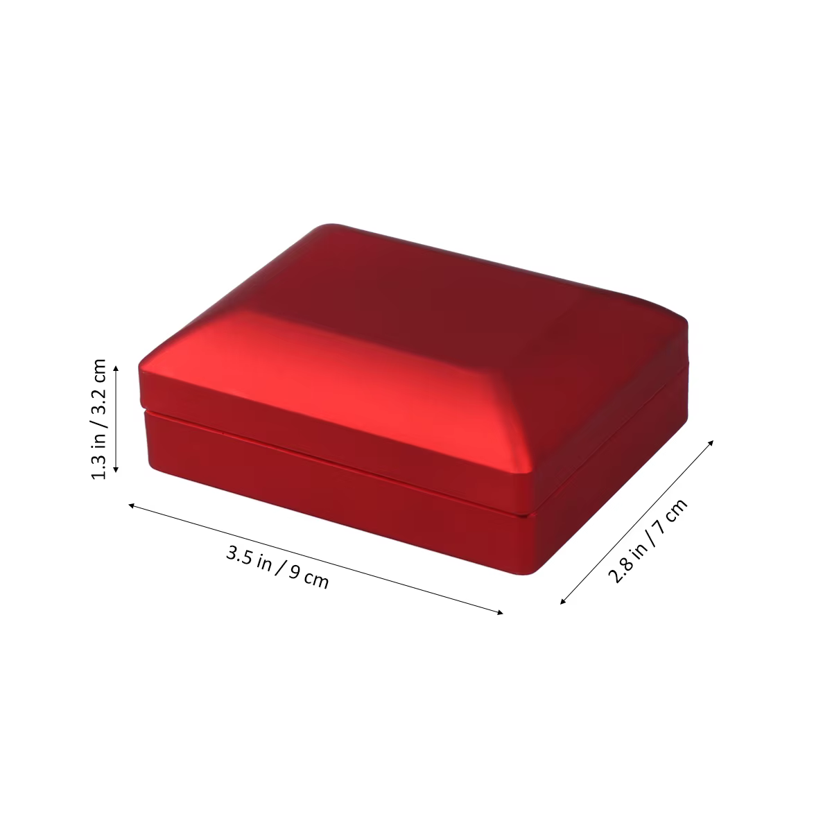Boîte à bijoux élégante éclairée par Led, support de rangement pour colliers, étanche, matériau en c
