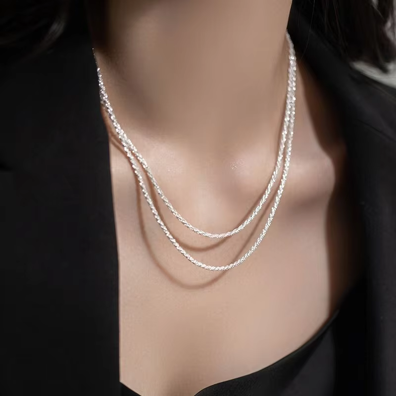SOMILIA-Collier en Or Jaune Authentique pour Femme, Argent Sterling S925, Rotterdam, Kling, Pull Cla