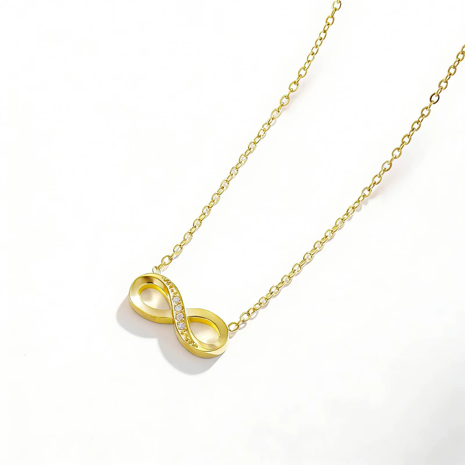 Ensemble de bijoux pour femmes, collier, Bracelet, boucles d'oreilles, symbole infini, accessoires d