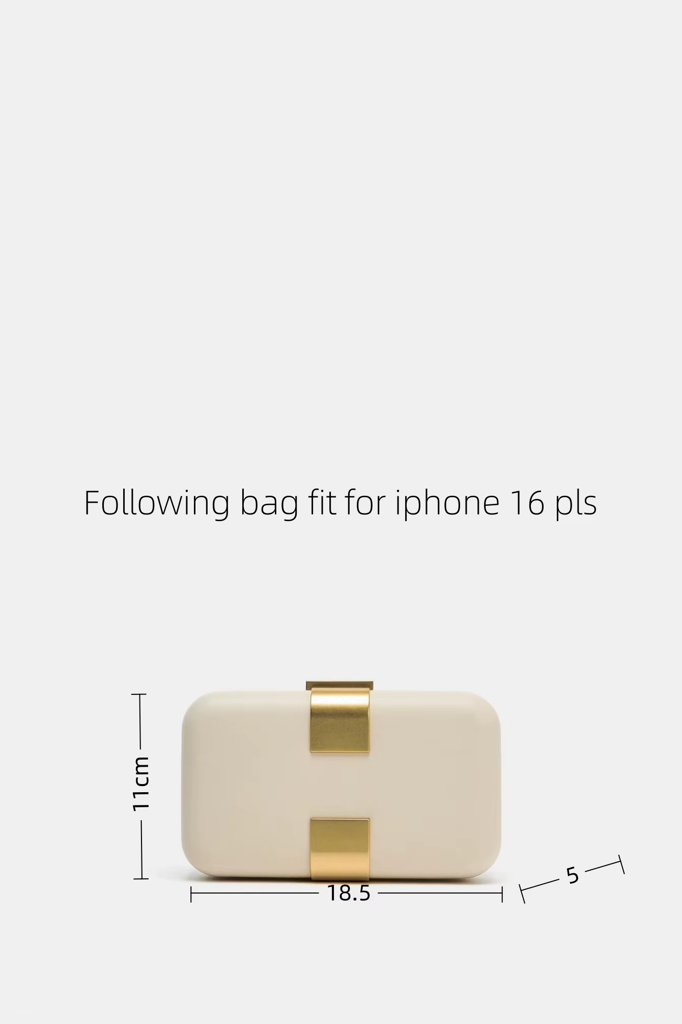 Pochette blanche crème pour femme - Sac de soirée rigide avec fermoir en métal doré, élégant sac à m