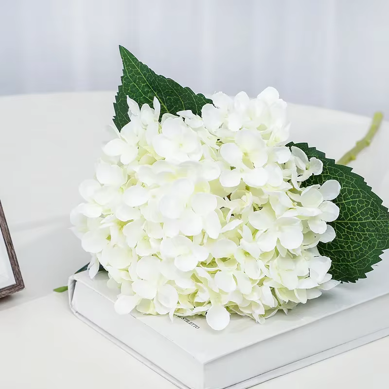Hortensia Artificiel de 20cm de Diamètre pour Décoration de Mariage, Fleur de Simulation pour la Mai