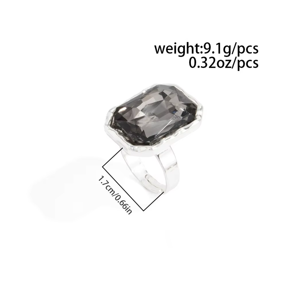 Bague incrustée de diamants noirs à la mode, minimaliste et luxueux, bague de couple quotidienne pol