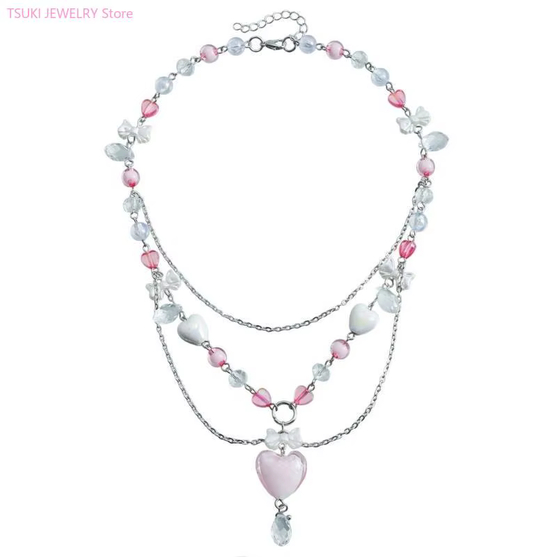 Collier multicouche 62ke élégant bijoux élégant adapté à toute occasion