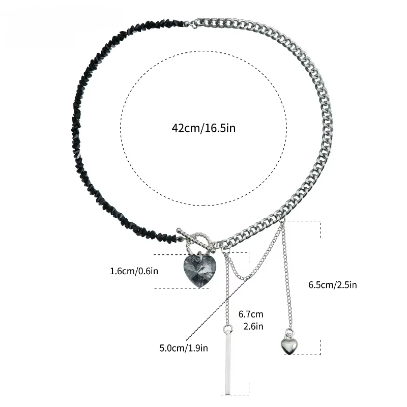 Colliers d'amour en forme de miroir pour femmes, perles en Zircon, à la mode, léger, de luxe, polyva