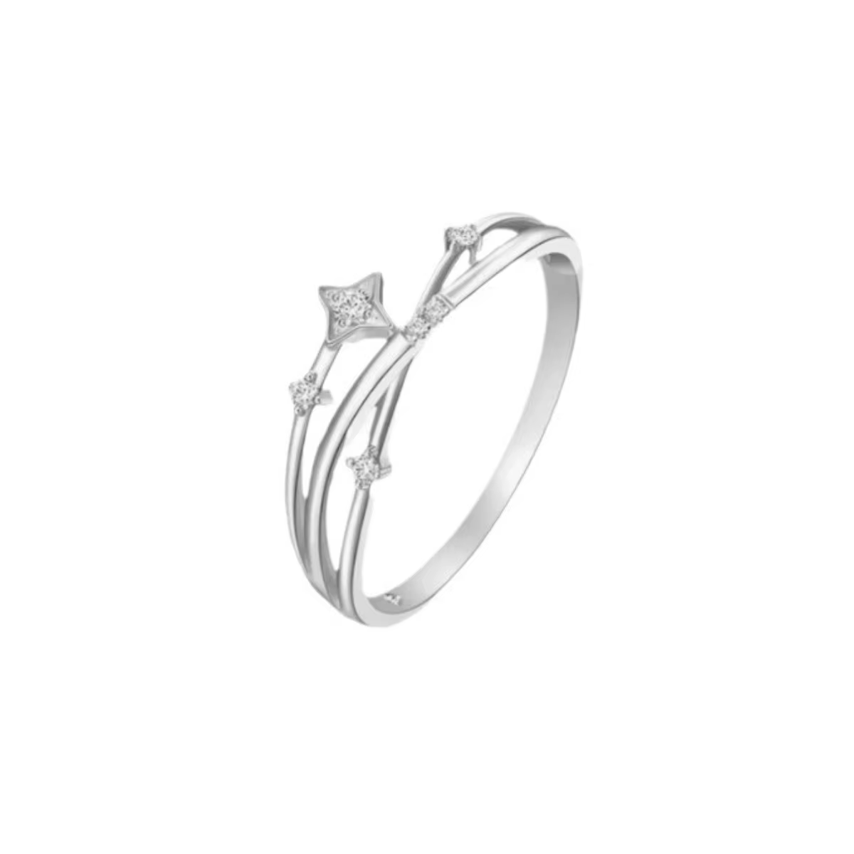Bagues réglables en Zircon météore, bijoux mignons en acier inoxydable pour femmes, ajustement confo