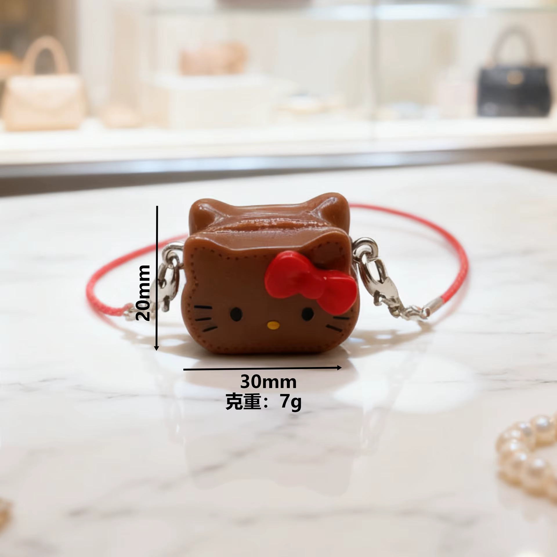 Anime Hello Kitty Mini KT Sac à bandoulière, Pendentif de simulation, Ornements de bijoux miniatures