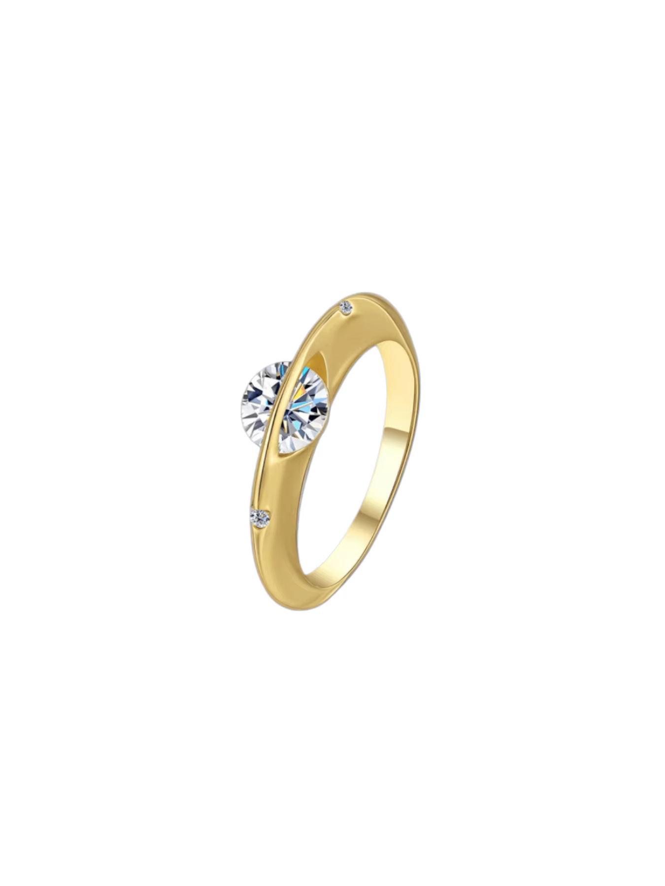 Une bague élégante et de haute qualité en argent sterling 925 avec un moissanite de 1 carat et une s