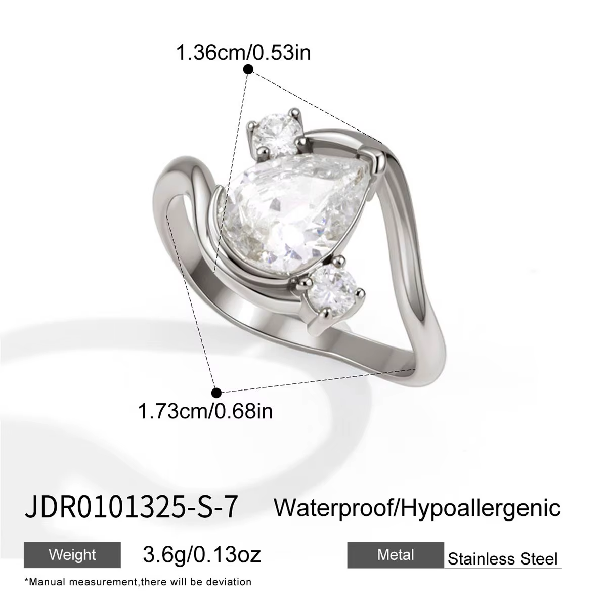 Bague Ars plaquée or 18 carats pour femme, en acier inoxydable anti-ternissement, fines bagues avec 