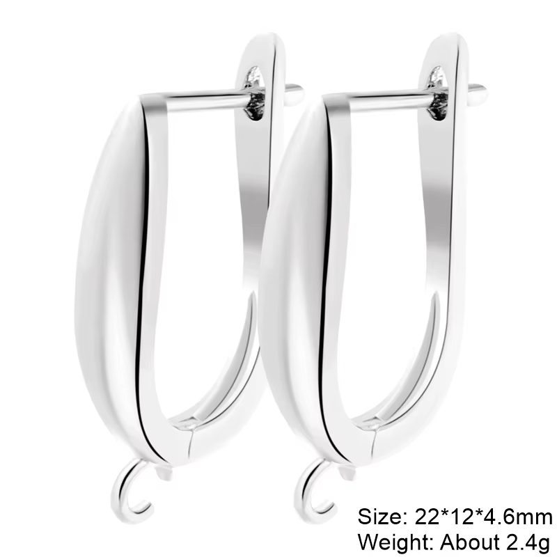 Juya-Boucles d'Oreilles en Plaqué Or et Argent pour Patients de Mariage, Accessoire de Bricolage à F