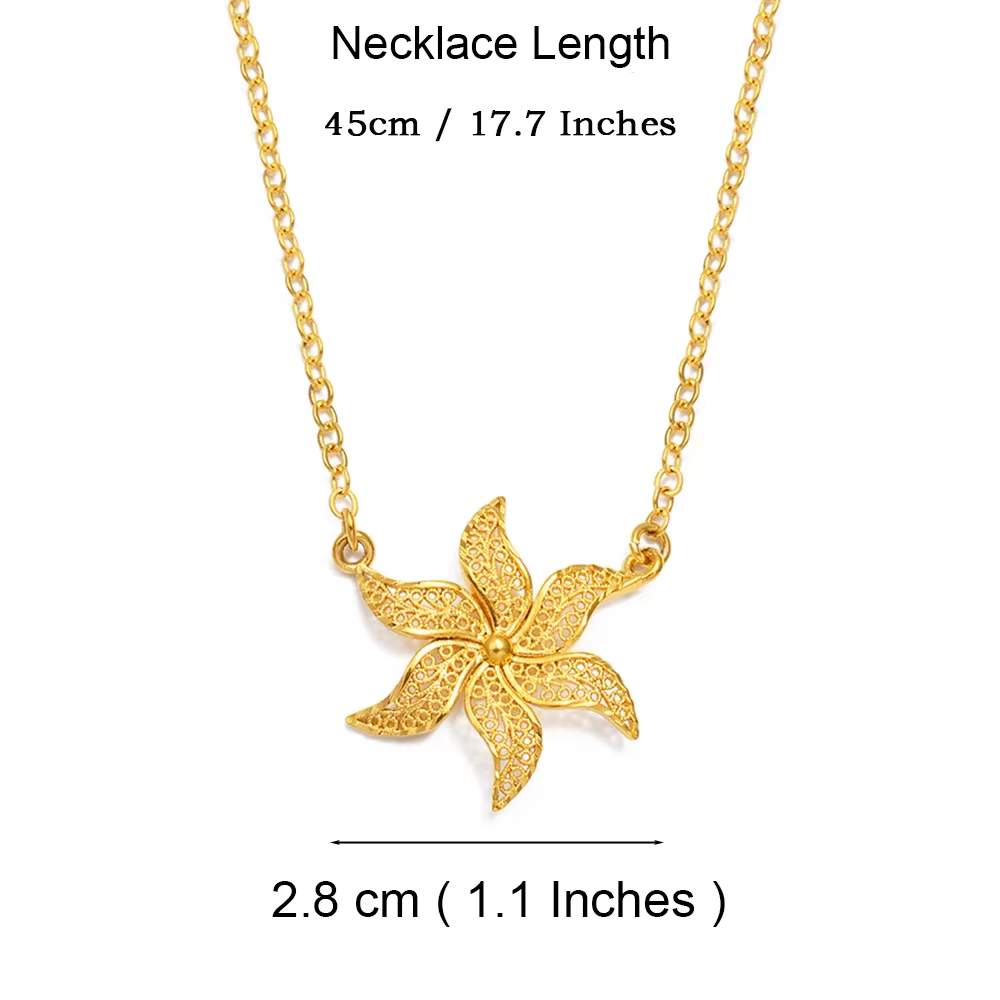 Anniyo 45CM afrique fleur pendentif colliers Mayotte hawaïen Guam Micronesia Chuuk bijoux produits d