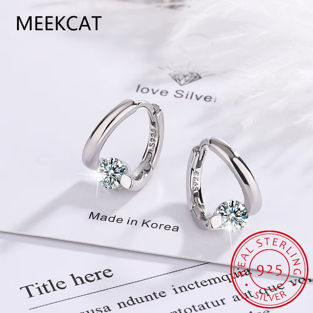 Ane1ct-Boucles d'Oreilles D Moissanite pour Femme et Fille, 2023 Diamant, Argent Sterling 925, Boucl