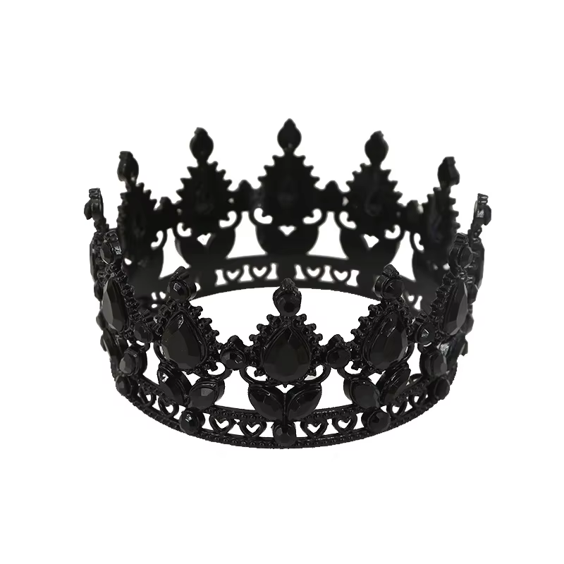 Couronne baroque vintage pour femme, diadème de mariée reine et roi, coiffure pour femme, patients d