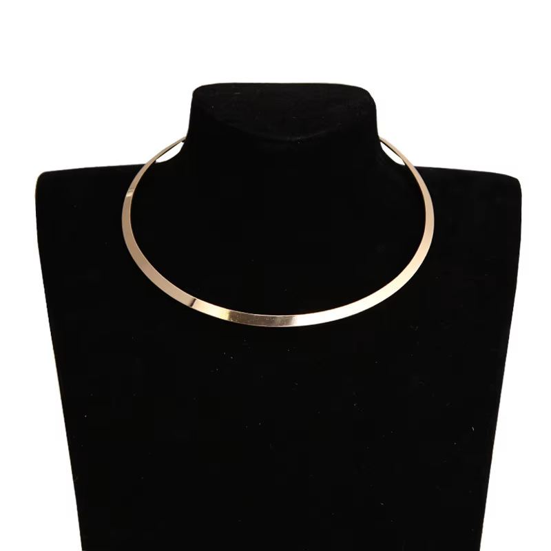 Collier Ras du Cou Gothique en Métal pour Femme, Bijoux de Personnalité, Style Punk, localité, Argen