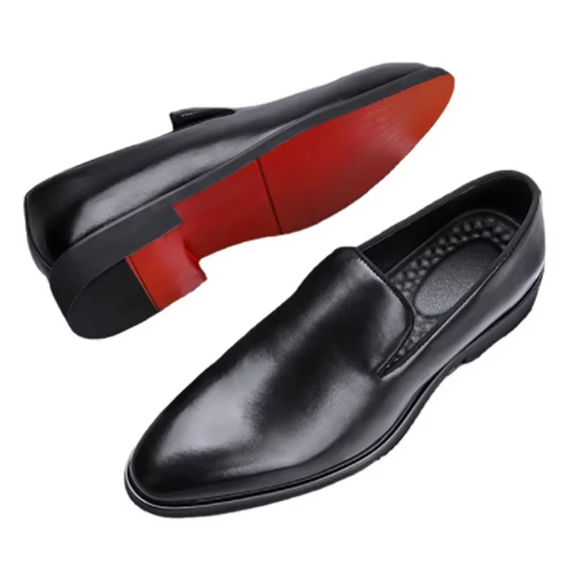 Chaussures en cuir de styliste pour hommes, marque de luxe, semelle rouge, mode formelle, affaires, 
