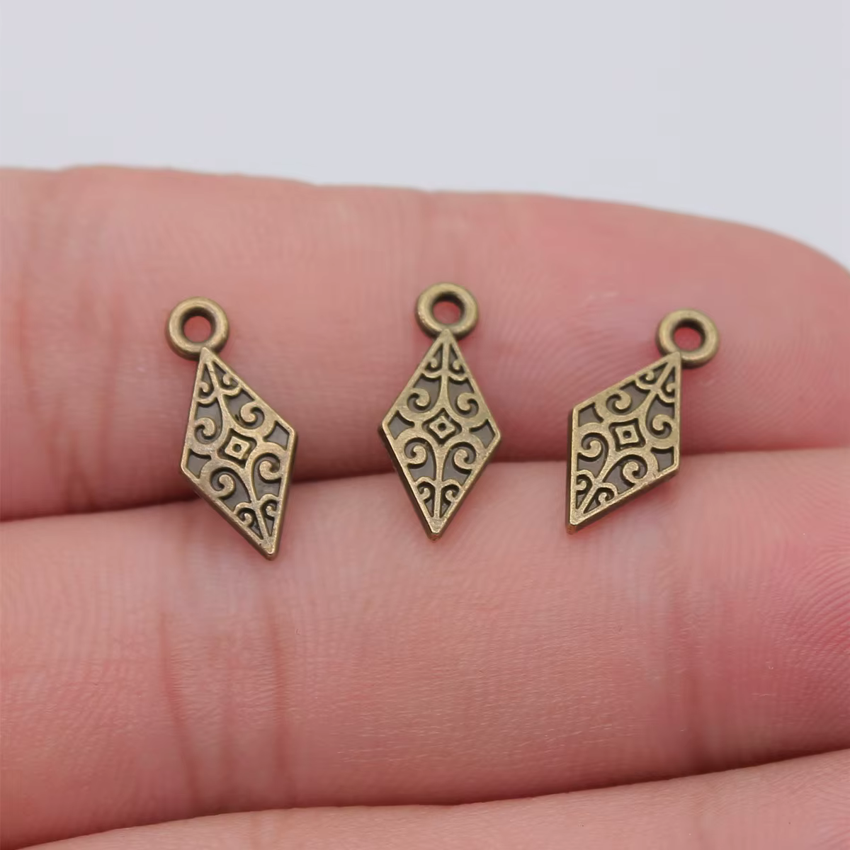 20 pièces de breloques en forme d'ailon, 16x7mm, 3 couleurs : argent antique, or antique, bronze ant