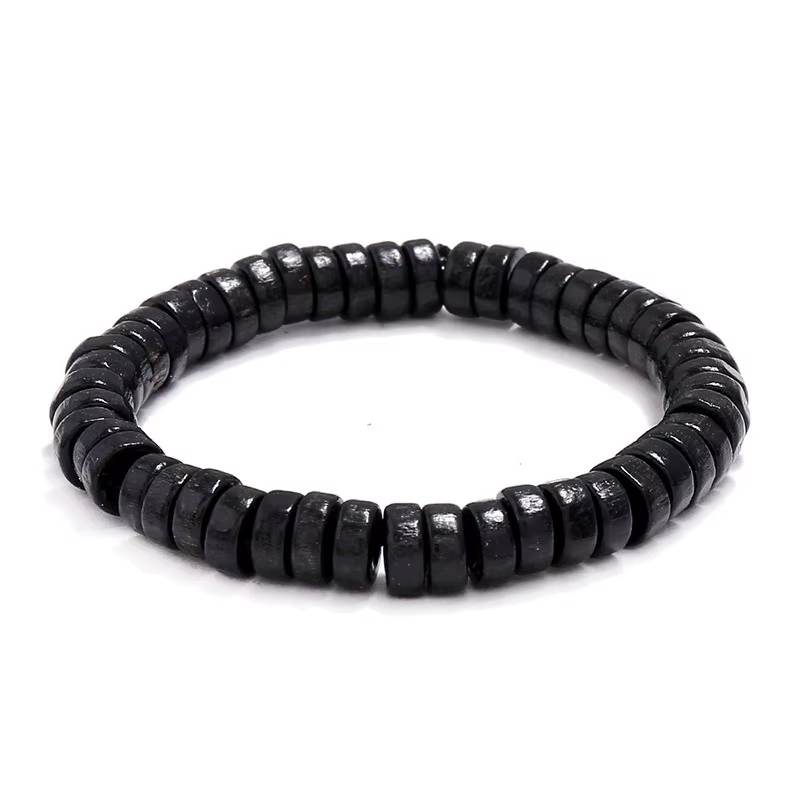 Bracelets élastiques en perles de bois pour hommes et femmes, bijoux Vintage, accessoires de poignet