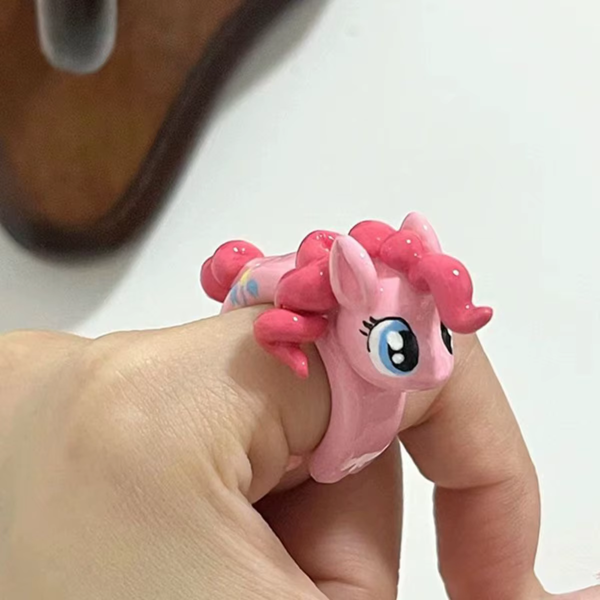 Bague My Little Pony DIY Licorne Mignonne à Perle Ouverte, Nouveau Style, Cœur de Fille Douce, Dessi
