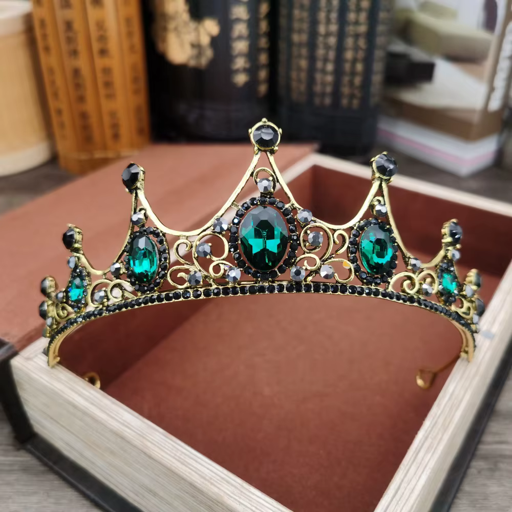 Serre-têtes vintage en cristal pour femmes et filles, diadèmes en strass pour concours de beauté, ba