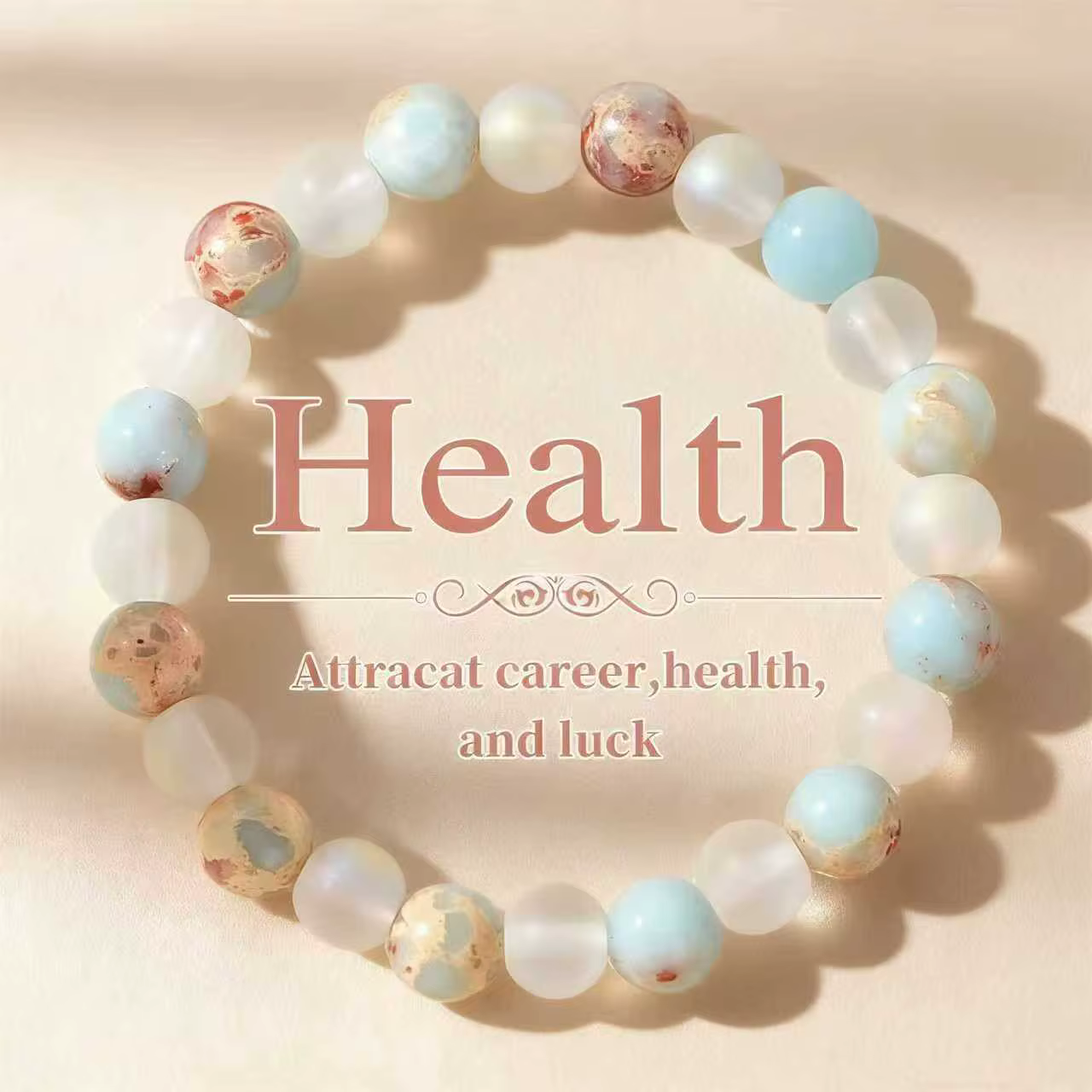 Halo Quartz et sédiment océan Bracelet de perles unisexe Shoushan pierre rafraîchissante purifiant c