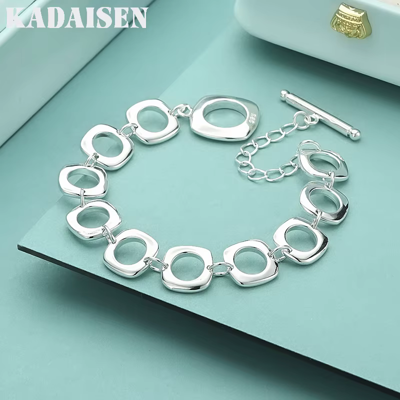 Bracelets en argent sterling 925 de conception élégante pour femmes et hommes, bijoux de haute quali