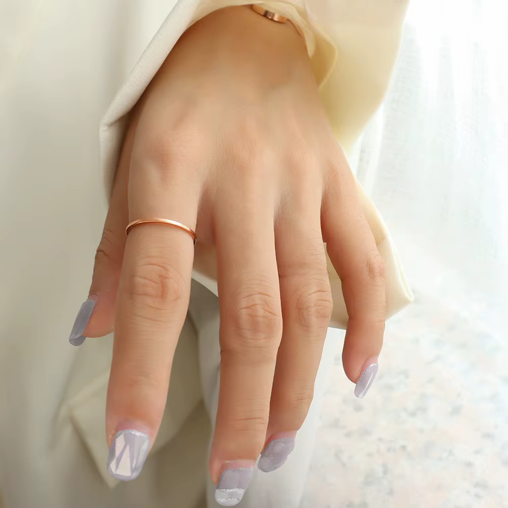 Bagues en acier inoxydable pour femmes et filles, Index de doigt, Pinky, tendance, bijoux quotidiens