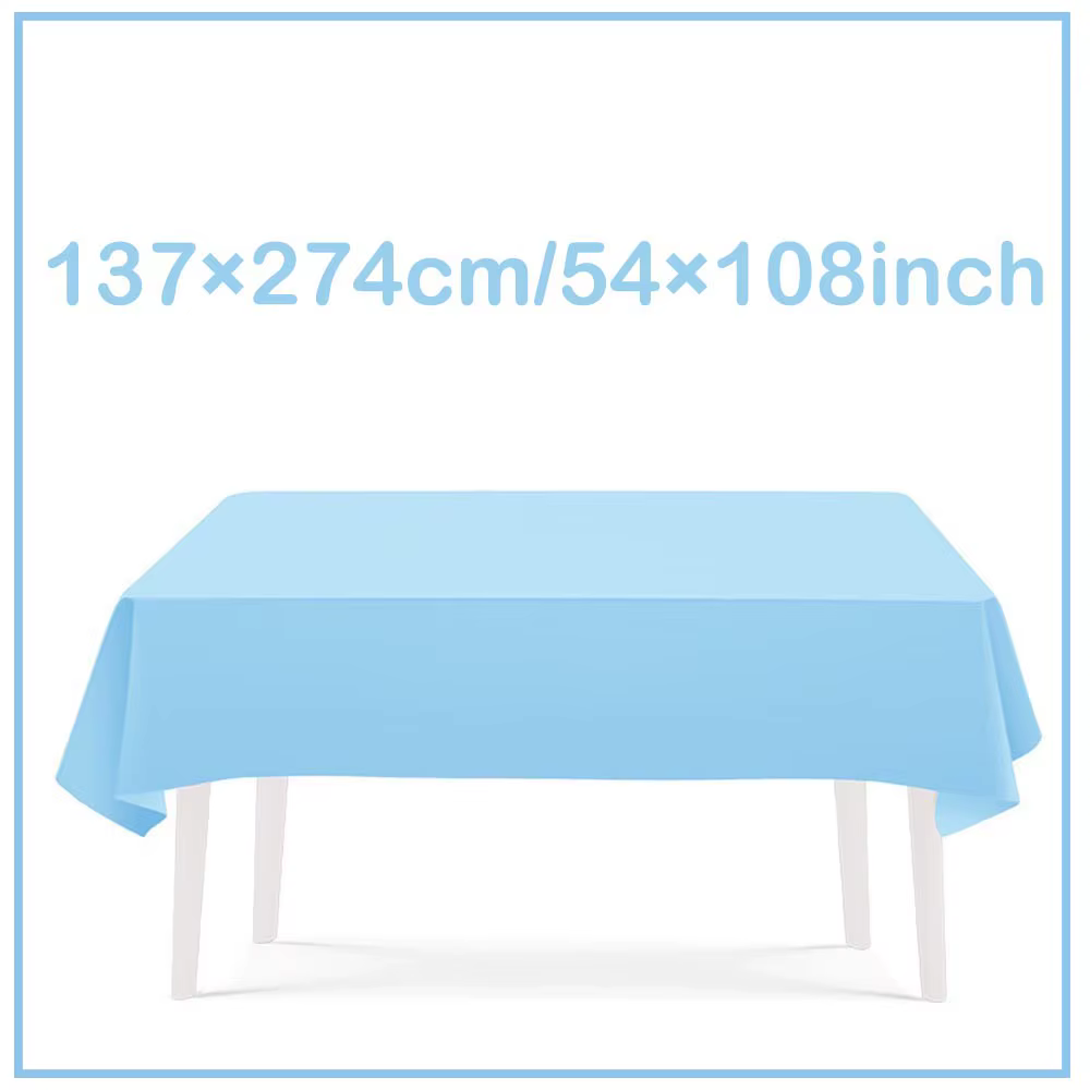 Nappe rectangulaire de couleur unie, bleu rose blanc rouge jaune vert noir violet, décoration de fêt