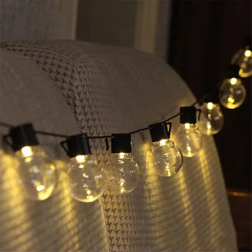 Guirlandes rétro à ampoules LED dégradées, à piles, décoration du réveillon du Nouvel An, fête de ma