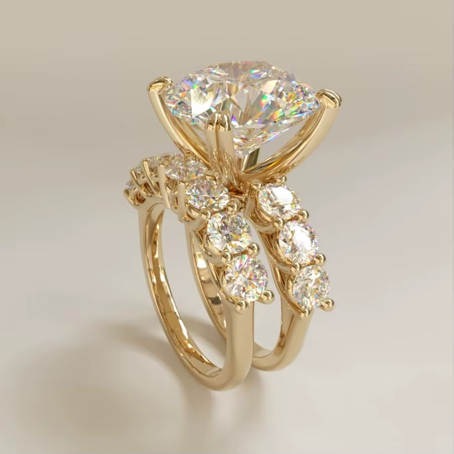 Huitan – bague couleur or doux pour femmes, 2 pièces/ensemble, incrustée de CZ brillant, accessoires