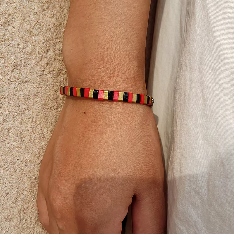 ATA YUKI TILA-Bracelet de perles colorées empilables pour femmes, accessoires de bijoux à la mode