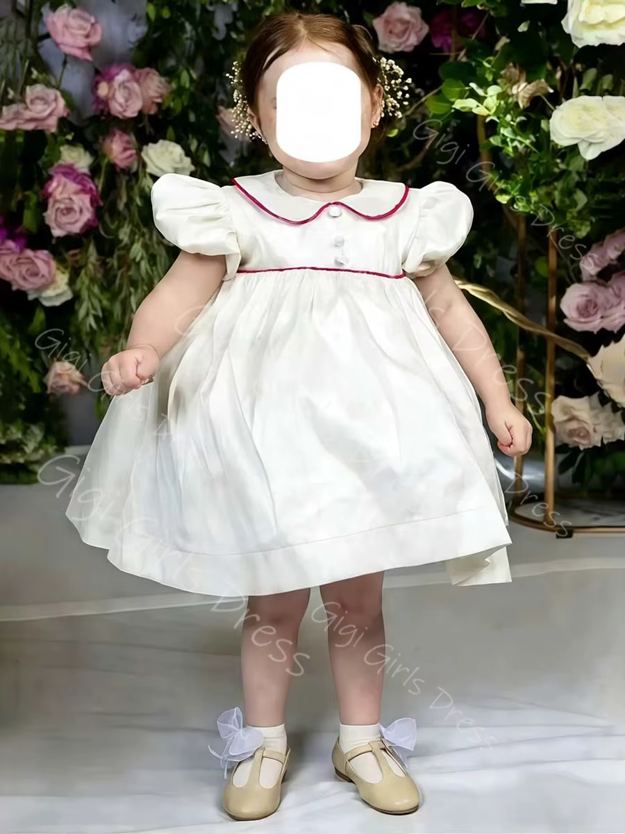Robe de demoiselle d'honneur élégante style princesse drapée pour mariage, col ras du cou, taille ha
