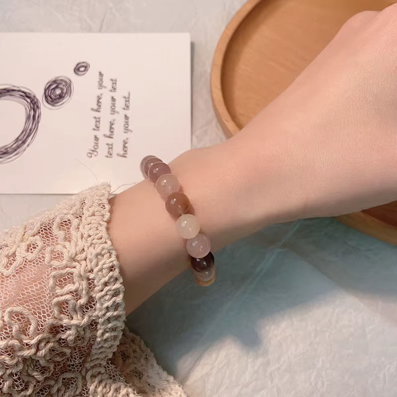 Bracelet en Jade naturel, Design Unique, rétro, minimaliste, polyvalent, bijoux en perles haut de ga