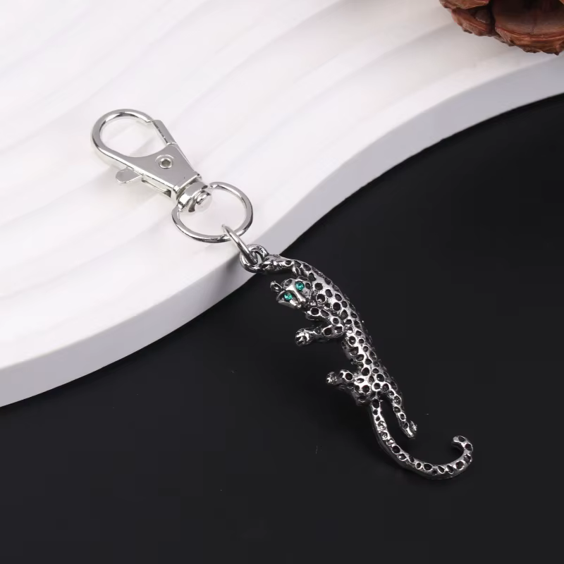 Porte-clés pendentif panthère pour femme, breloque de sac à main, ornement de voiture pour homme, bi