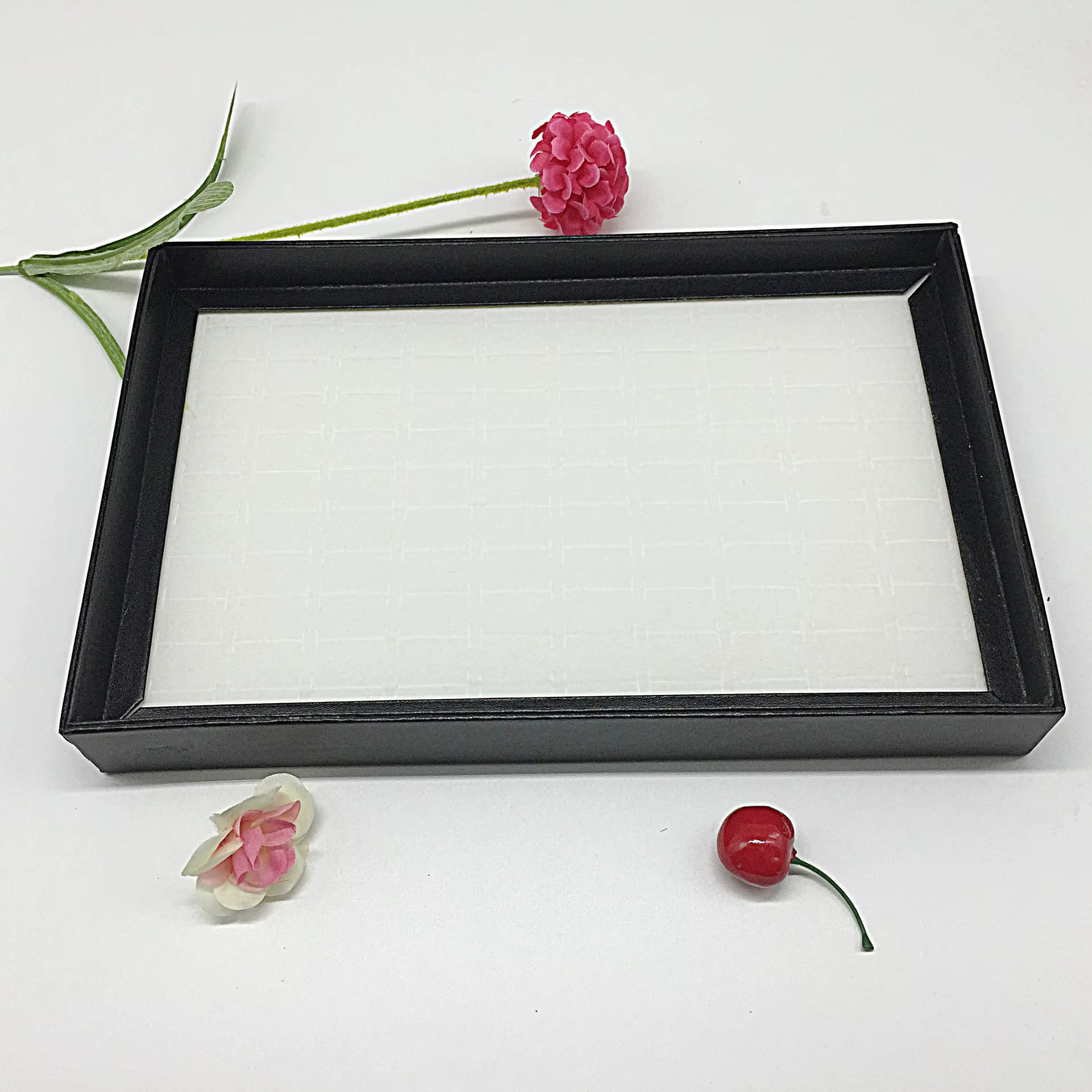 Boîte de présentation de bijoux à 100 fentes, avec couvercle Transparent, étui de rangement pour bou